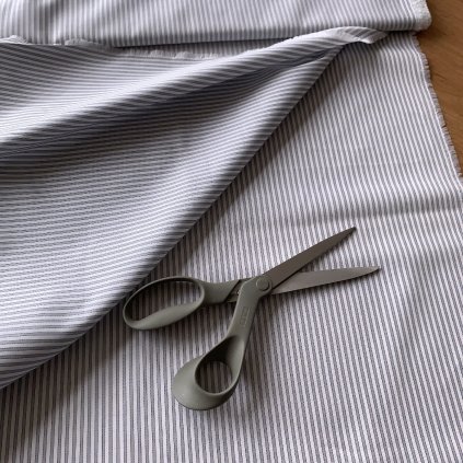 Košilovina sv.šedý proužek, bavlna 1