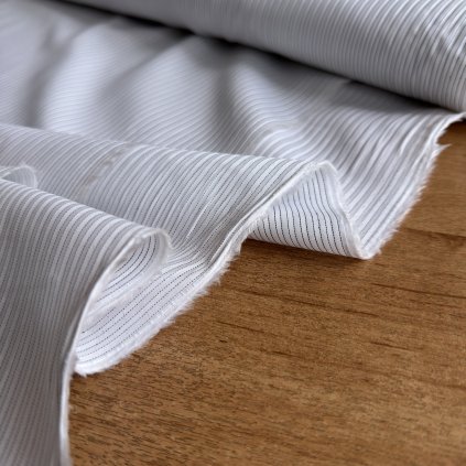 Košilovina bílá s proužkem, bavlna 5