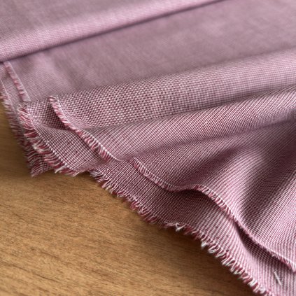 Vzorek - Košilovina bordó mini kohoutí stopa ba/PES