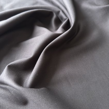 Vzorek - Košilovina černá, keprová vazba 80ba/20pPES