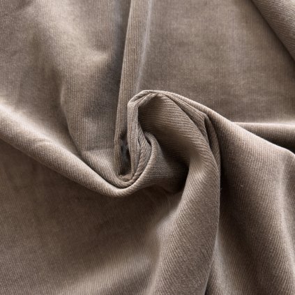 Khaki/hnědý prací kord s elastanem