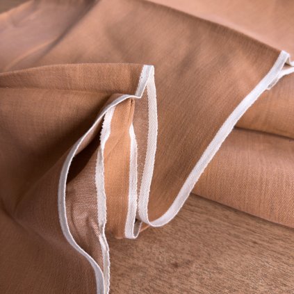 Bavlna kalhotová, okrová, džínová vazba