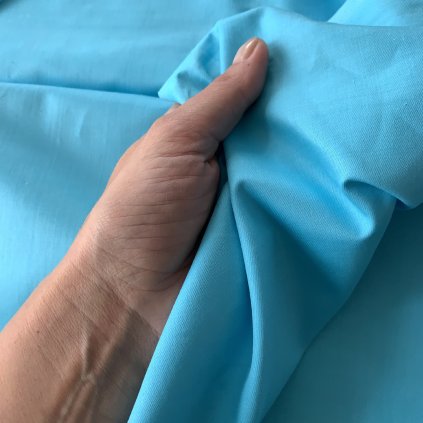 Bavlněný satén tyrkys bavlna 3, místy mohou být šmouhy viz poslední foto