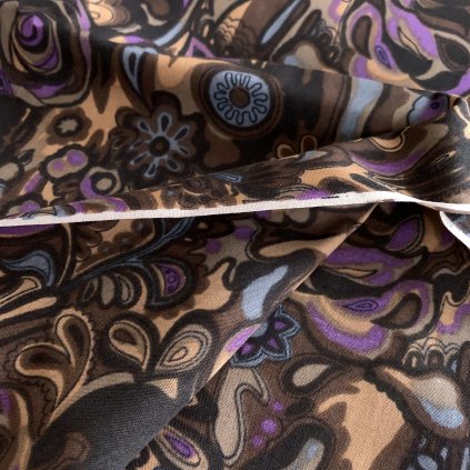 Plátno florální vzor bavlna/PES