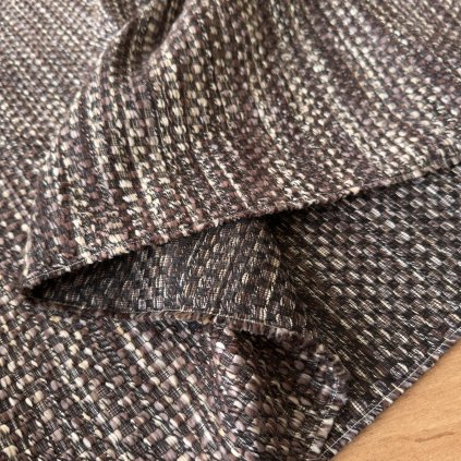 efektivní tvíd vlněného vzhledu hnědý, pes/akryl