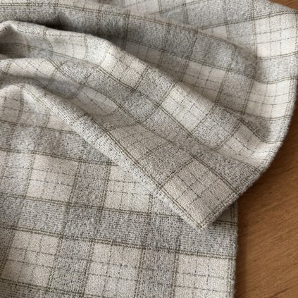 Kostýmovka sv. šedá kostka vl/synt., lehký tvíd