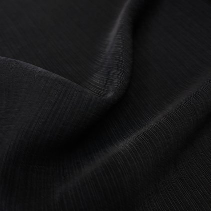 Vzorek - Matný lesk, černá pevná a padavá oblekovka, polyester