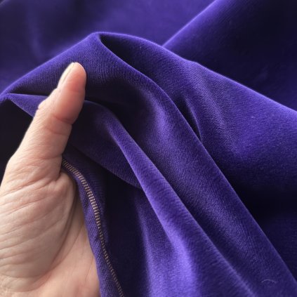 Samet fialový, bavlna