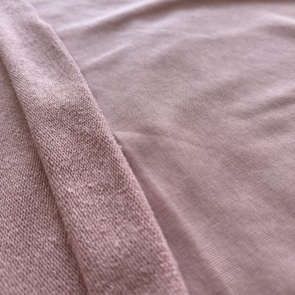 Vzorek - Starorůžová teplákovina bavlna + el
