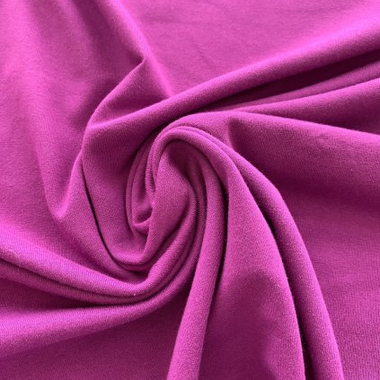 Vzorek - Tričkový bavlněný úplet fuchsiová, Unuo