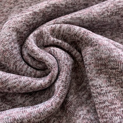 Vzorek - Žíhaná svetrovina bílá fialová růžová PES