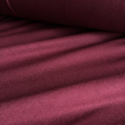 Tričkový jemný modalový úplet vínový s elastanem