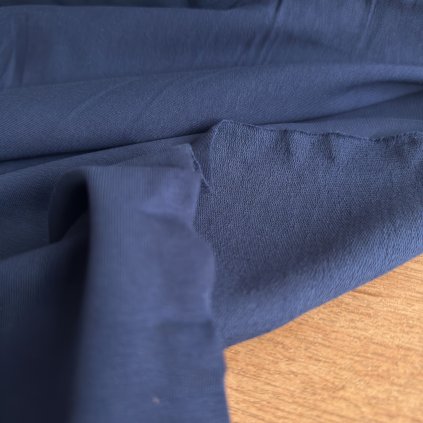 Bavlněný french terry úplet tmavě modrý