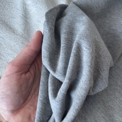 Teplákovina melanž šedá, bavlna