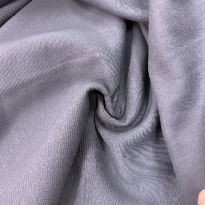 Tmavě šedý teplákový úplet 100% bavlna Oeko-Tex cert.