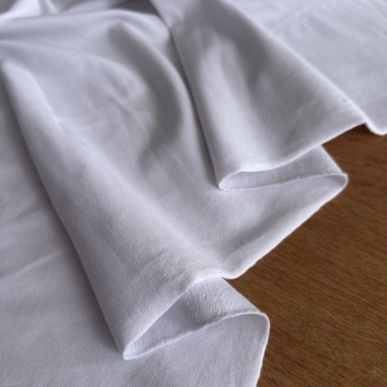 Vzorek - Bílý bavlněný french terry úplet