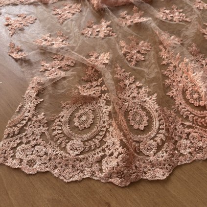 Krajka lososová synt. vl.