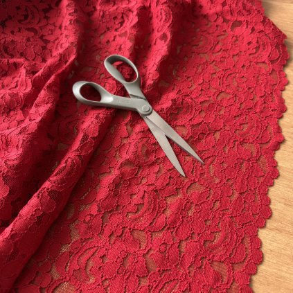 Krajka červená synt. vl.