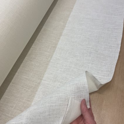 Lněné plátno krémové 210g/m2, tisková úprava
