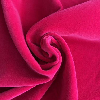 Bavlněný samet fuchsiový