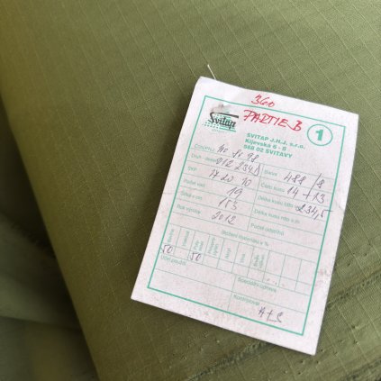 Army Oliva lehký Svitap rip stop 50%bavlna 50%PES