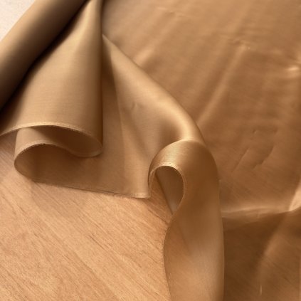 Organza hnědá, hedvábí