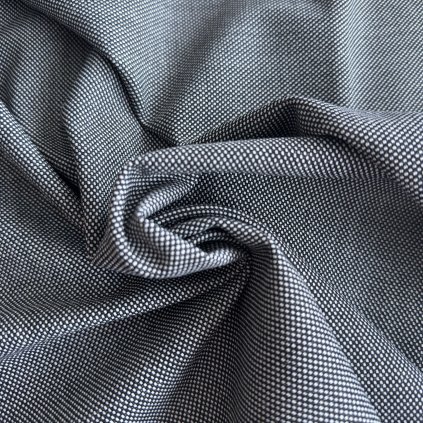 Pružná lehká kostýmovka/oblekovka černobílé zrnko, vl/PES/el