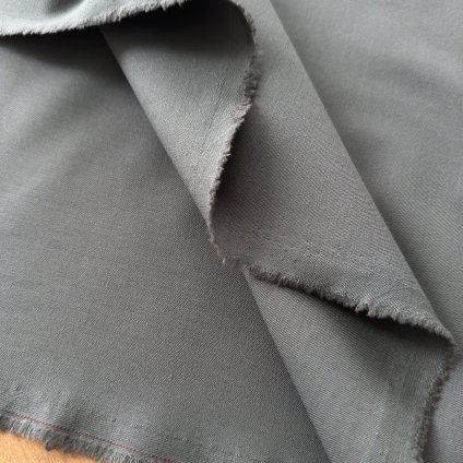 Oblekovka/kostýmovka středně šedá, vl/PES/el keprová vazba 2