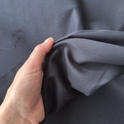 Vzorek - Kalhotový kepr tm. modrý, ba/el