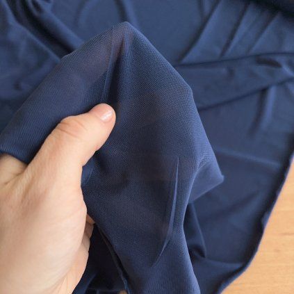 Vzorek - Síťovaný úplet tmavě modrý