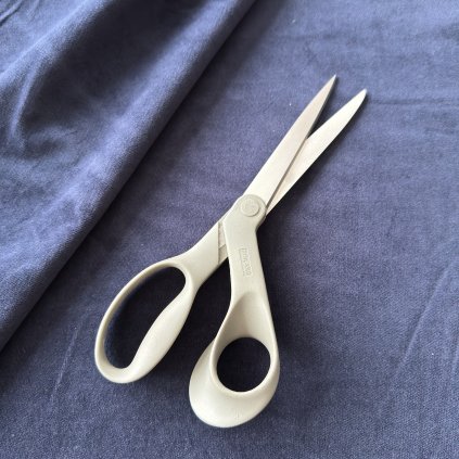 Samet/prací kord tmavě modrý bavlna elastan