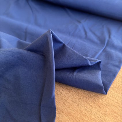 Lehká bavlněná košilovina s elastanem, námořnická modrá