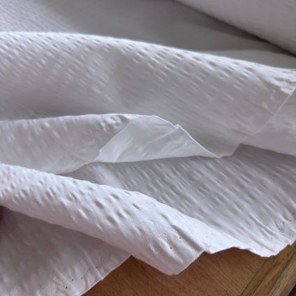 Vzorek - Bílý bavlněný krep