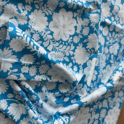 Plátno retro květy, bavlna/zbytek