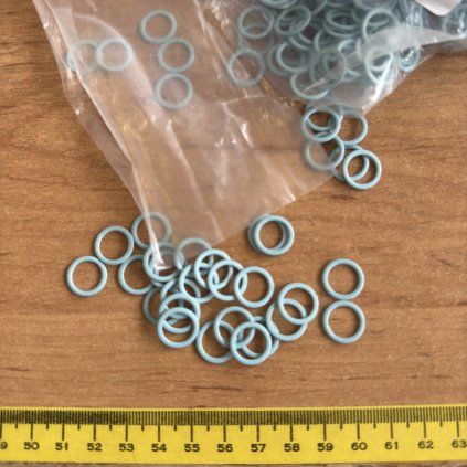 Ramínkové poutko/kolečko kov sv.modrá