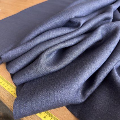 Lněné lehké šambré v barvě tmavého denimu