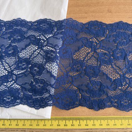 Navy pružná krajka Itálie 14,5 cm