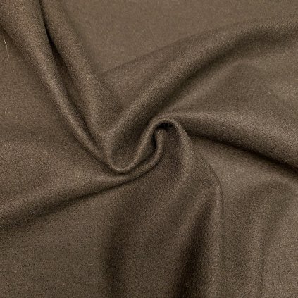Vlněný velur, hnědéý, 85%vlna 15%polyester