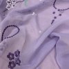 Zdobený lila voál, transparentní, syntetická vlákna