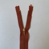 Zip YKK, oranžovohnědý 18CM