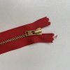 Zip YKK, červený 18CM