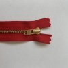 Zip YKK, červený 20CM