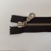 Zip YKK, tmavěhnědý 16CM