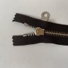 Zip YKK, tmavěhnědý 16CM
