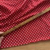 Bavlněný úplet červeno bílé puntíky