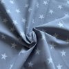 Šedé bavlněné plátno s bílými hvězdičkami