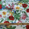 Bavlněné plátno pružné s elastanem divoké květy