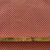 Bavlněné plátno rezavé s drobnými bílými puntíky