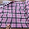 Bavlněné plátno růžový tartanový tisk