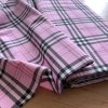 Bavlněné plátno růžový tartanový tisk